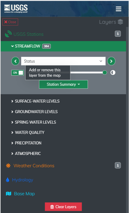 USGS National Water Dashboard